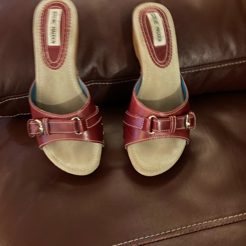 Steve Madden wooden clogs size 7.